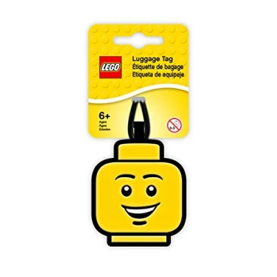 Image de IQ Étiquette de Bagage Lego Face, 4.89503E+12, Jaune