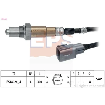 Image de EPS 1.998.294 Sonde lambda Made in Italy OE Equivalent chauffé, planaire, Filetage prégraissé TOYOTA: Yaris II 3/5 portes, Aygo