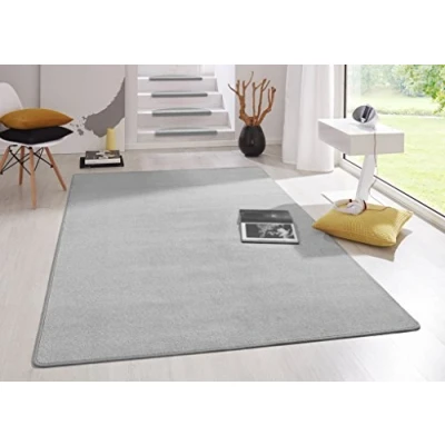 Image de HANSE Home Tapis d&#039;intérieur Fancy de Salon, uni, Moderne, en Velours, pour Salle à Manger, Chambre d&#039;enfant, Couloir, Coucher, Cuisine Gris, 100 x 150 cm