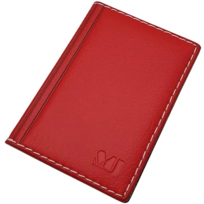 Image de myledershop Porte de Cartes crédit 12 Compartiments MJ Design Germany Made in UE en différentes Couleurs et Designs (Désign 1 / Rouge)