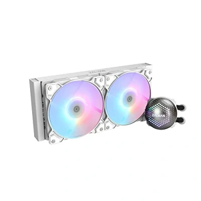 Image de Zalman ALPHA24 White CPU Liquid Cooler 240mm Radiator 2 x 10 mm Fan ARGB pump Dual Processeur Refroidisseur de liquide tout en un 12 cm Blanc Neuf