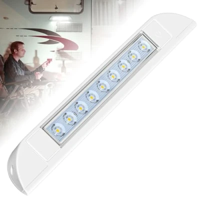 Image de TrustWheel LED 12V Lumières de Porche d&#039;auvent Camping Car IP67 étanche 4W 6000K 550lm pour Caravane Bateau, avec Interrupteur Tactile DC12 24 V 4 W Super Lumineuses