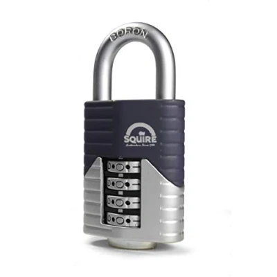 Image de Cadenas Squire robuste (Vulcan Combi 40) Anse ouverte Vulcan à 4 roues Alliage d&#039;acier pour la résistance corrosion résistant aux intempéries (Bleu, 40 mm)