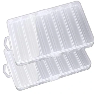 Image de Boîte à Pêche,Biluer 2PCS de Rangement Pêche Double Face Leurres avec 14 Compartiments pour Ranger Les Emerillons Crochets Appâts