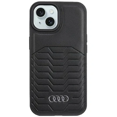 Image de Audi AU TPUPCMIP15 GT/D3 BK Étui en Cuir synthétique pour iPhone 15/14/13 6,1 Pouces Noir