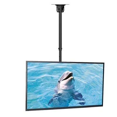 Image de Suptek Support TV Plafond pour Téléviseurs LCD LED Plats/Incurvé de 26 à 65 Pouces, VESA jusqu&#039;à 400x400mm Charge 45 kg, Inclinaison 15 et Rotation 360, Mural MC4602