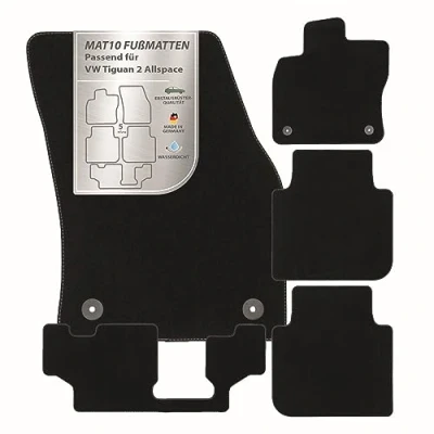 Image de MAT10 Tapis de Sol Voiture pour VW Tiguan 2 Allspace (à partir 09/2017, Type BW2) en Velours Lot 5 Qualité Fabricant d&#039;origine Durable, fabriqué Allemagne