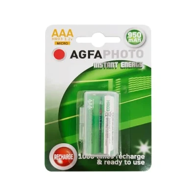 Image de batterie NiMh AgfaPhoto AAA 950 mAh Direct Energy (2 pièces)
