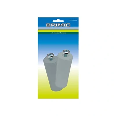 Image de MICEL 91779 Lot de 2 butées pour volet roulant avec vis en métal 6 métriques plastique gris, 60 x 20 mm