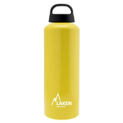 Image de LAKEN Classic Bouteille d&#039;eau avec Bouchon à Vis et Goulot Large 750ml Jaune