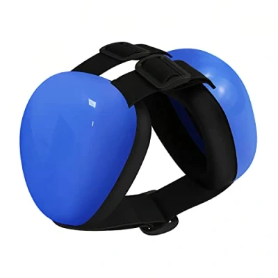 Image de derYEP DHP05 Cache Oreilles pour Chien Protection auditive 29 DB NRR (Grand, Bleu)