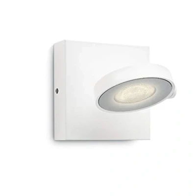 Image de Philips 5317031p0 myLiving Spot Clockwork warmglow 1 ampoule, 500 lm, Métal, 4,5 W, intégré, blanc, 11 x 9 cm, Weiß, Integriert 4.5 wattsW 230 voltsV