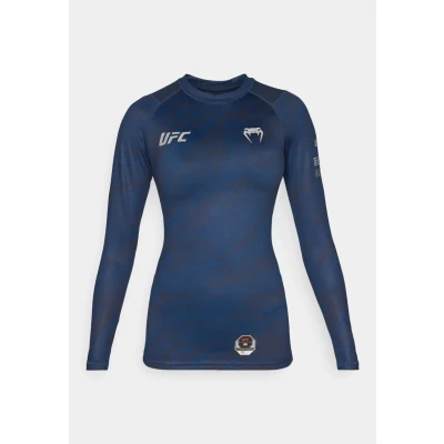 Image de Venum UFC Fusion Fight Week Rashguard Performance à Manches Longues pour Femmes Bleu Océanique