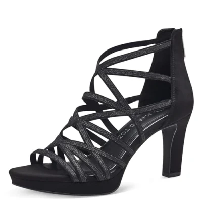 Image de MARCO TOZZI Sandale à talon by Guido Maria Kretschmer 2 28373 42 Femme, Noir Comb, 36 EU