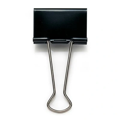 Image de Rapesco FBC500B1 Pinces à Double Clip 50 mm, Noir, Lot de 10
