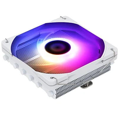 Image de Thermalright AXP120 X67 WHITE ARGB Refroidisseur d&#039;air CPU à profil bas avec ventilateur PWM de 120 mm TL C12015W S, 4 caloducs, 67 hauteur, AMD AM4/Intel LGA 1700/1150/1151/1200/2011/2066