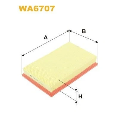 Image de WIX FILTERS WA6707 Filtre à air 46 157 245 Cartouche filtrante SEAT: Córdoba II Berline, OPEL: Agila A, SUZUKI: Wagon R+ 3/5 portes