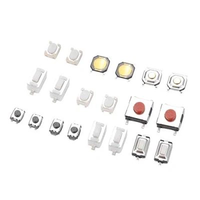 Image de Tactile Bouton poussoir Micro,Akozon 250Pcs Micro Interrupteur Momentané à avec Boîte Pour Clé Télécommande De Voiture