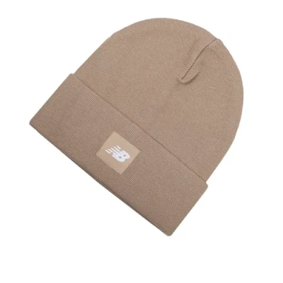 Image de New Balance Flying NB Knit Cuffed Beanie Great Plains, Stoneware, Taille Unique