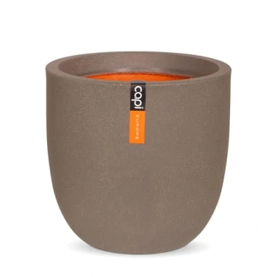 Image de Capi Europe Pot Boule Smooth NL 43x41 Warm Taupe Ouverture Ø35 pour Une Utilisation à l&#039;intérieur et l&#039;extérieur Incassable 100% Recyclable KWT933
