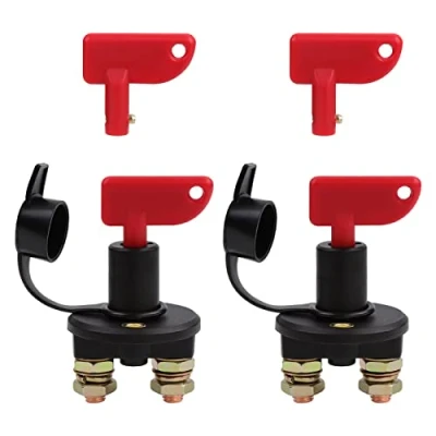Image de HSeaMall 2 Pack 12V / 24V Automobile Coupe Batterie Isolateur Couper OFF Puissance Coupure Interrupteur D&#039;urgence