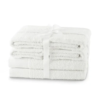 Image de AmeliaHome Amari Lot de 4 Serviettes Toilette 50 x 100 cm et 2 Bain 70 140 % Coton Absorbant qualité