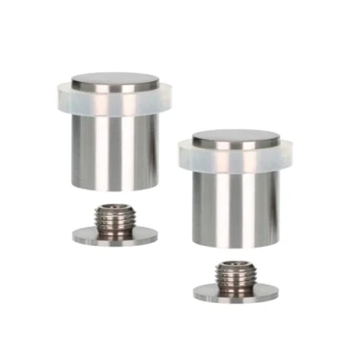 Image de EVI Herrajes Lot de 2 butées porte avec base filetée en caoutchouc silicone naturel et acier inoxydable vis + cheville fixation Modèle I 181