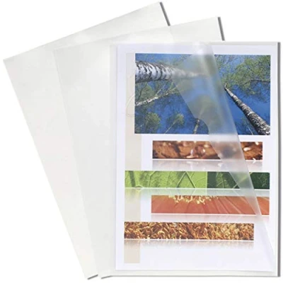 Image de Exacompta Réf. 58500E Sachet de 100 pochettes coins En polypropylène grainé Epaisseur 12/100ème Dimensions : 22x31cm Format à classer A4 Coloris cristal