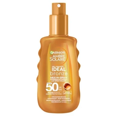 Image de Garnier Ambre Solaire Ideal Bronze Milkinspray SUN Protection SPF 50 solaire, Femme, Taille: 150 ml, Not defined