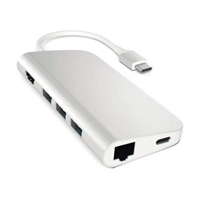 Image de Satechi Adaptateur USB C vers 3.0 HDMI 4K Ethernet Argent ST TCMAS