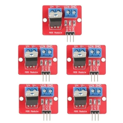 Image de 5Pcs Module de Conducteur Moteur à Courant continu pilote MOSFET PWM 3.3V/5V commutateur commande conduite IRF520 0 24V pour MCU ARM