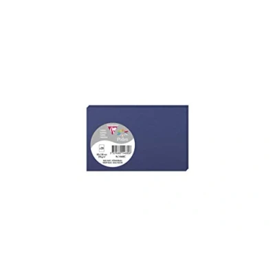 Image de Clairefontaine 1468C Paquet de 25 Cartes Simples Format 8,2x12,8cm 210g/m² Coloris Bleu Nuit Cartons d&#039;Invitation Evènements et Correspondance Gamme Pollen Papier Premium Lisse