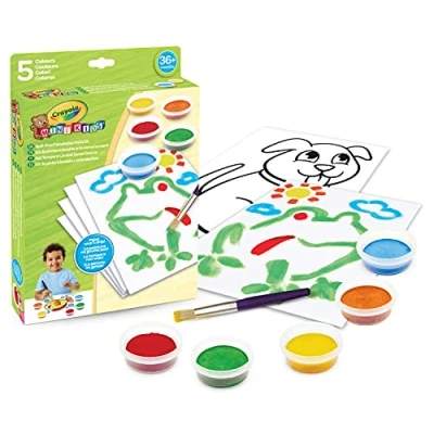Image de CRAYOLA Mini Kids Set de Gouaches Lavables Semi Solide Anti goutte Assortiment 5 couleur Multicolore 3+ 81 1483
