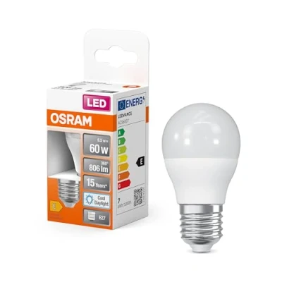 Image de OSRAM LED Star Classic P60 LAMPE POUR E27 POINTE, FORME DE DROP, Look Matt, 806 lumens, blanc chaud (2700k), remplacement des ampoules 60W conventionnelles, non dimmables, 1 pack
