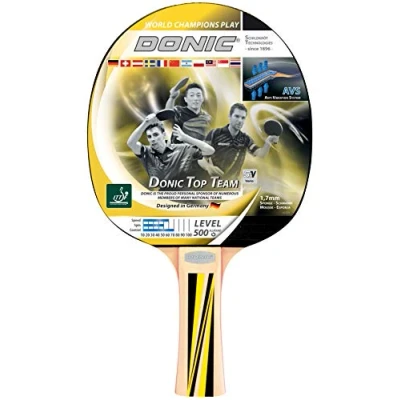 Image de Donic Schildkröt Raquette de Tennis Table Top Team 500, Poignée AVS, É ponge 1,7 mm, Revêtement 1 Étoile ITTF, 725051