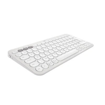 Image de Logitech Pebble Keys 2 K380s clavier sans fil Bluetooth multidispositif, raccourcis personnalisables, fin et portable, Easy Switch pour Windows, macOS, iPadOS, Android, ChromeOS, FR AZERTY, Blanc