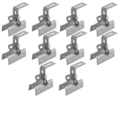 Image de Avoltik Lot de 10 crochets toit photovoltaïques pour une fixation sûre sur la tôle trapézoïdale I Rails robustes et inoxydables panneaux solaires en acier inoxydable Support module PV