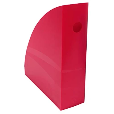 Image de Exacompta Réf. 18284D Lot de 6 Porte revues MAG CUBE Iderama opaque, pour rangement documents A4 et A4+, catalogues, magazines Dimensions : Prof 26,6 x larg 49,2 Haut 30,5 cm Framboise