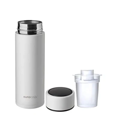 Image de Nuby RapidCool™ Prépare la nourriture parfaite pour bébés en seulement 2 minutes Parfait déplacement Comprend un distributeur de lait poudre et couvercle numérique Blanc