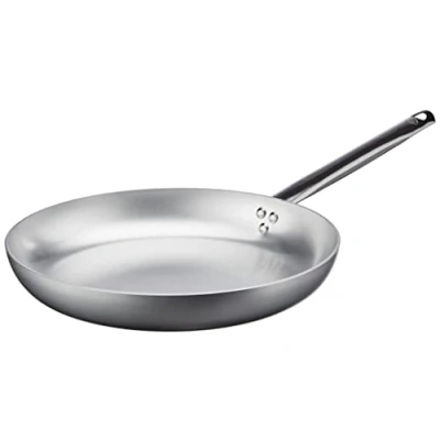 Image de Pentole Agnelli ALMA111BB32 Sauteuse Basse à Tête Fraisée avec Poignée Tubulaire, Acier Inoxydable, 32 cm