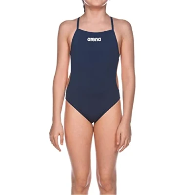 Image de arena Maillot de Bain une Pièce pour Filles Solid Lightech Junior, Tissu MaxLife à Séchage Rapide avec Résistance Maximale au Chlore, Protection UV50