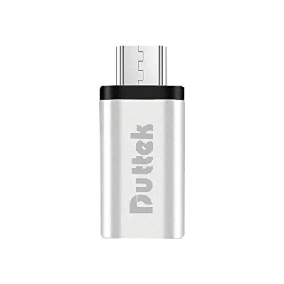 Image de Duttek Adaptateur USB C vers Micro USB， Type USB3.1 OTG, Femelle mâle OTG (on The Go) pour Samsung Galaxy S7, S7 Edge, LG G4, Nexus 6 (Argenté)