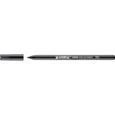 Image de edding 1300 feutre de coloriage fin pointe moyenne noir 1 stylo ronde 2 mm pour dessiner et écrire l&#039;école, les mandalas, le doodling, bullet journals