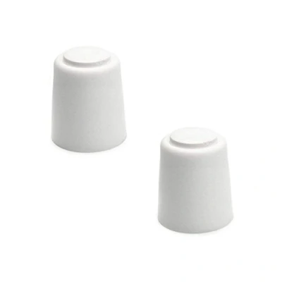 Image de sossai® 2 x Butée de Porte/arrêt Porte NTS Formule: Bernd Hauteur : 30 mm Diamètre 27 Couleur: Blanc Protection Murale pouvant être fixée au Sol