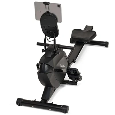 Image de SportPlus Newest Edition Rameur d&#039;appartement Pliable, système de freinage magnétique Silencieux, 8 Niveaux résistance, Masse d&#039;inertie kg
