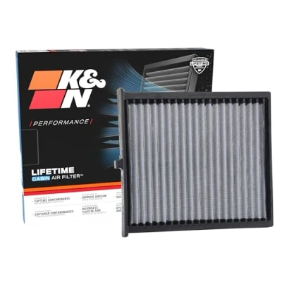 Image de K&amp;N Filtre à air d&#039;habitacle haut de gamme : haute performance, lavable, flux d&#039;air propre vers votre cabine compatible avec certains modèles véhicules Mazda (6, 3, CX 5) 2012 2019, VF2056