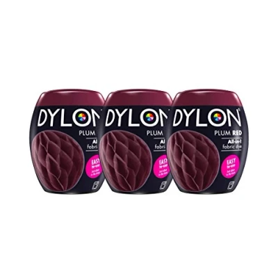 Image de Dylon Nouveau Rouge Prune Machine Colorant écosser 350g 3 Pack