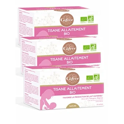 Image de Gifrer Tisane Allaitement Bio Gout NATURE Anis Réglisse Fénugrec Lot de 3 x 20 Sachets