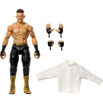 Image de Mattel WWE Elite Figurine et accessoires, 15,2 cm de collection Channing « Stacks » Lorenzo avec 25 points d&#039;articulation, look réaliste mains interchangeables
