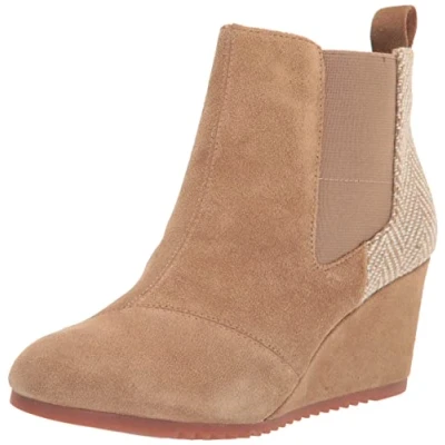Image de TOMS Femme Bailey Bottine, Chevrons en Daim Caramel, 43.5 EU